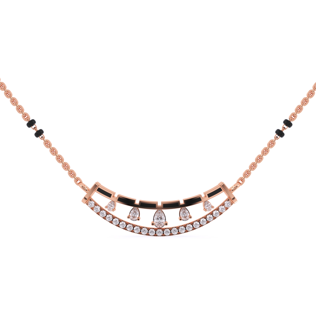 Lavish Pear Shaped Diamond Mangalsutra